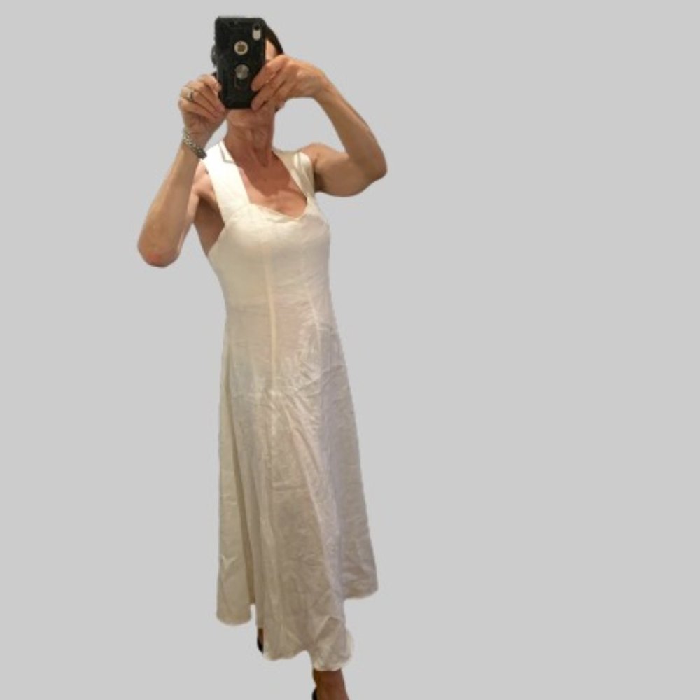 White Linen Maxi Sundress